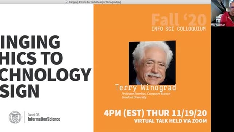 Thumbnail for entry Cornell IS Colloquium with Terry Winograd
