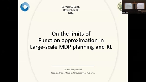 Thumbnail for CS Fall 2024 Colloquium - Csaba Szepesvari