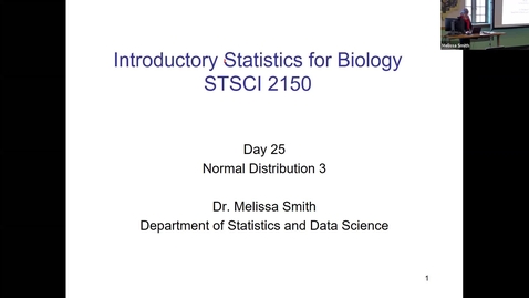 Thumbnail for Live Lecture with Dr Smith -- Intro Stats