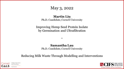 Thumbnail for Ph.D. Candidate Seminars: Martin Liu &amp; Samantha Lau, Cornell University