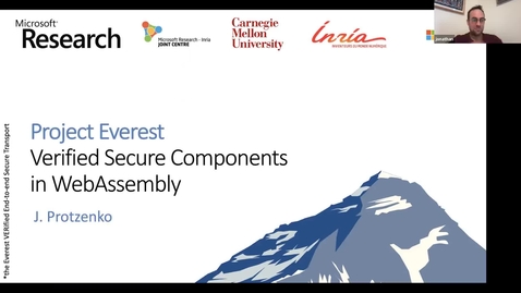 Thumbnail for entry SOIL Seminar: Project Everest: Verified Secure Compenents in WebAssembly