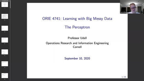 Thumbnail for ORIE 4741 Lecture 9/10/2020