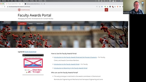Thumbnail for Chair and Award Committee Introduction to the Faculty Awards Portal