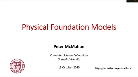 Thumbnail for CS Fall 2025 Colloquium - Peter McMahon
