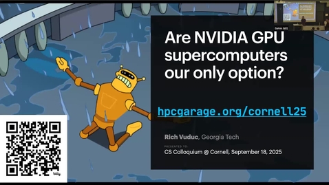 Thumbnail for CS Fall 2025 Colloquium - Richard Vuduc