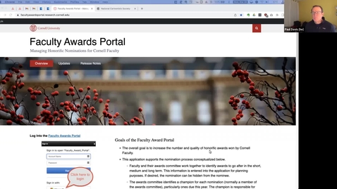 Thumbnail for Introduction to the Faculty Awards Portal -- for Faculty users