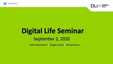 Thumbnail for Digital Life Seminar | Fall Introduction