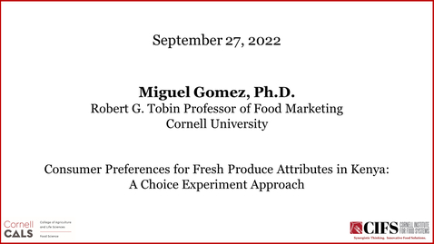 Thumbnail for Consumer Preferences for Fresh Produce Attributes in Kenya: A Choice Experiment Approach