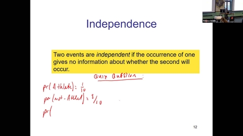 Thumbnail for Live Lecture with Dr Smith -- Intro Stats