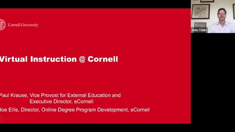 Thumbnail for entry Virtual Instruction @ Cornell