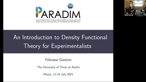 Thumbnail for PARADIM DFT Summer School 2021 - Many-body Problem
