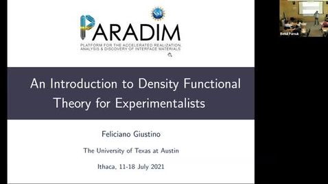 Thumbnail for PARADIM DFT Summer School 2021 Lecture 3.1 - Equilibrium Structures