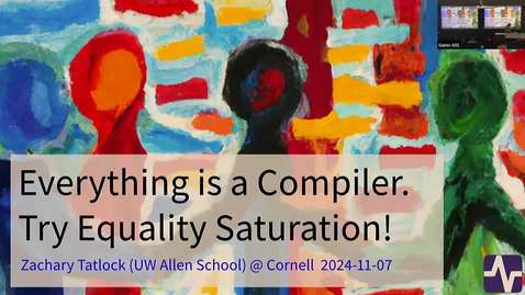 Thumbnail for CS Fall 2024 Colloquium - Zachary Tatlock
