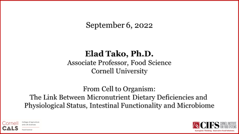 Thumbnail for From Cell to Organism: The Link Between Micronutrient Dietary Deficiencies and Physiological Status, Intestinal Functionality and Microbiome