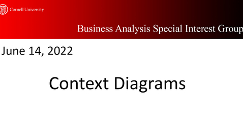 Thumbnail for BA Overview 3 - Context Diagrams