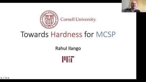 Thumbnail for entry 4.19.21 Rahul Ilango, Massachusetts Institute of Technology