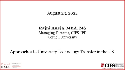Thumbnail for Approaches to University Technology Transfer in the US