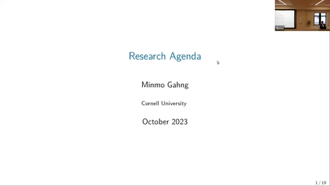 Thumbnail for Dyson Faculty Research Seminar - Minmo Gahng (Oct 2023)