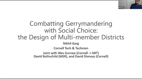 Thumbnail for 10.4.21 Nikhil Garg, Cornell Tech