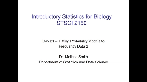 Thumbnail for Live Lecture with Dr Smith -- Intro Stats