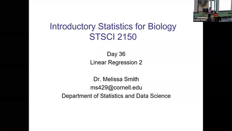 Thumbnail for Live Lecture with Dr Smith -- Intro Stats