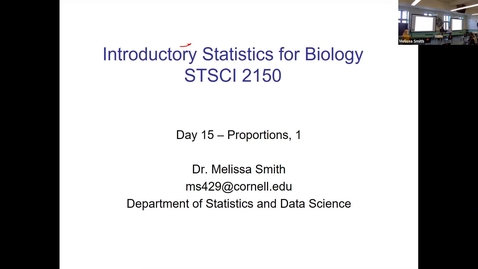 Thumbnail for Live Lecture with Dr Smith -- Intro Stats