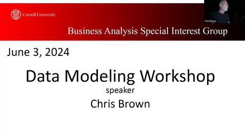 Thumbnail for BA Overview 5.2 - Data Modeling Workshop