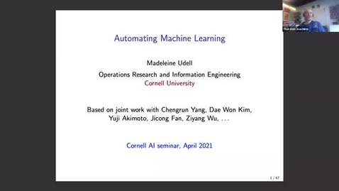 Lecture 11 18 21 Automated machine learning Video on Demand