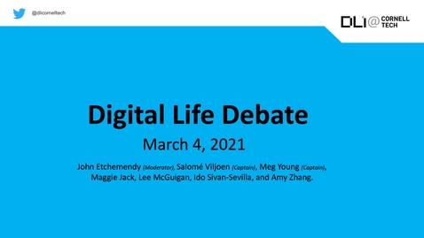Thumbnail for entry Digital Life Seminar | Debate