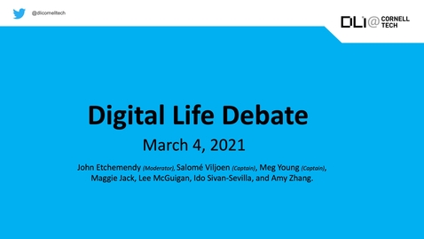 Thumbnail for Digital Life Seminar | Debate