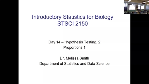 Thumbnail for Live Lecture with Dr Smith -- Intro Stats