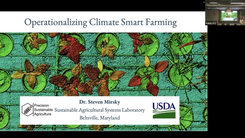 Thumbnail for entry CIDA Seminar - Operationalizing Climate Smart Farming - Steven Mirsky