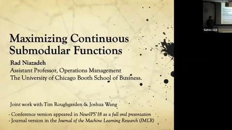 Thumbnail for 11.15.21 Rad Niazadeh, University of Chicago