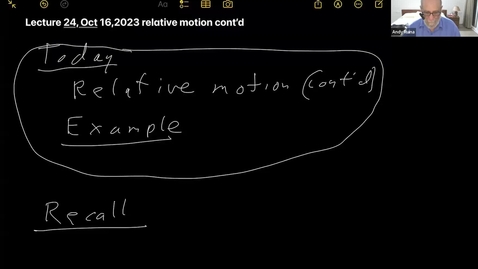 Thumbnail for Lecture 25, Oct 16, 2023, Frames Cont'd