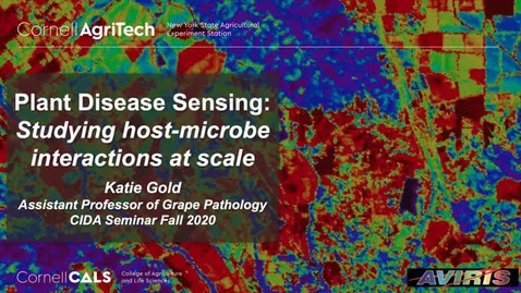 Thumbnail for entry CIDA Fall 2020 seminar - Katie Gold: Plant disease sensing: studying host-microbe interactions at scale