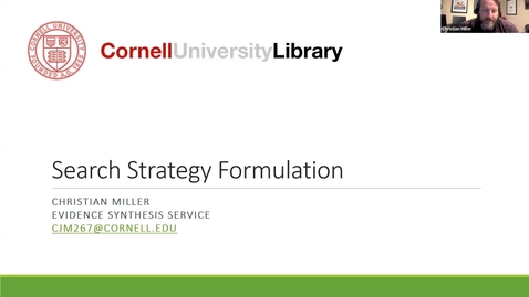 Thumbnail for 07_Search Strategy workshop and group discussion