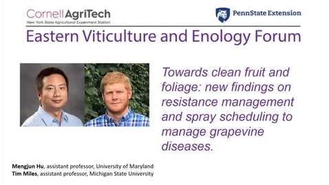 Thumbnail for 4.28.21 Eastern Viticulture and Enology Forum - Towards Clean Fruit and Foliage: Resistance Management