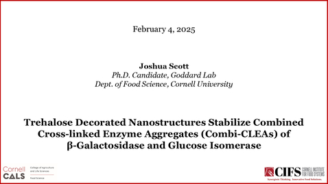 Thumbnail for February 4, 2025 - Joshua Scott, Ph.D. Candidate (Goddard Lab), Cornell University