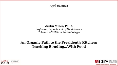 Thumbnail for April 16, 2024 - Justin Miller, Ph.D., Hobart and William Smith Colleges