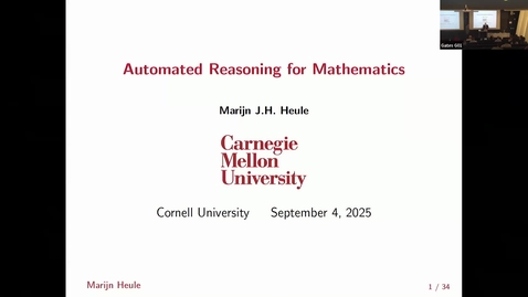 Thumbnail for CS Fall 2025 Colloquium - Marijn Heule