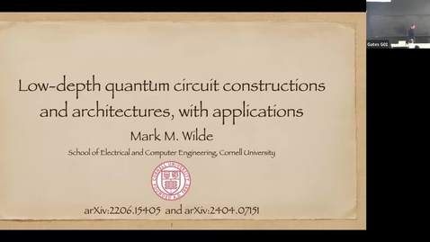 Thumbnail for CS Fall 2024 Colloquium - Mark Wilde
