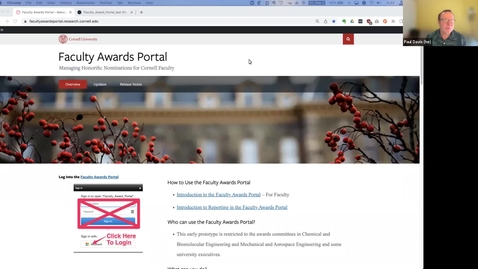 Thumbnail for Introduction of the Faculty Awards Portal and the Process it Supports