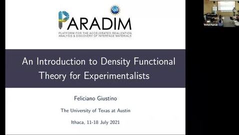 Thumbnail for PARADIM DFT Summer School 2021 - Ab initio materials modeling