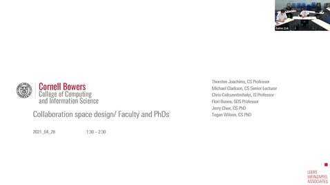 Thumbnail for entry CIS - Collaboration Space Design Focus Group (Faculty/PhD) meeting