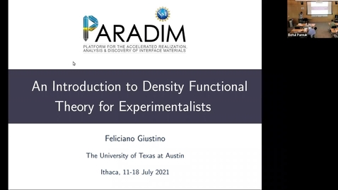 Thumbnail for PARADIM DFT Summer School 2021 - Lecture 4.1 - Phonons in DFT