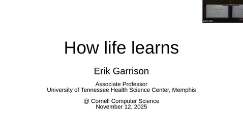 Thumbnail for CS Fall 2025 Colloquium - Erik Garrison