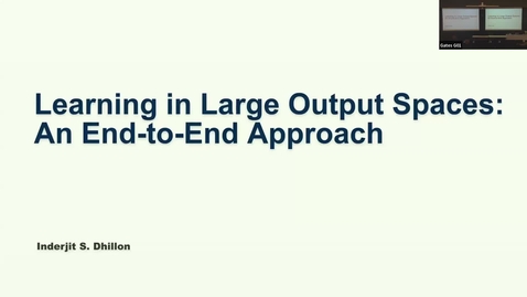 Thumbnail for CS Colloquium- Inderjit Dhillon