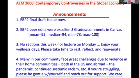 Thumbnail for entry AEM 2000 Contemporary Controversies in the Global Economy (2021SP) Lecture