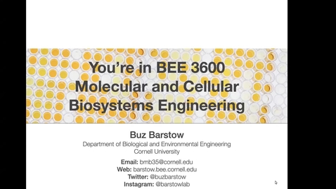 Thumbnail for entry BEE 3600 Lecture 16 Video