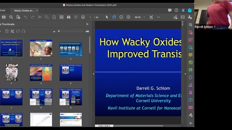 Thumbnail for entry Hot Materials talk: “How wacky oxides have improved transistors.” 